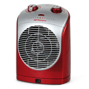 Orbegozo FH 5025 Calefactor con Ventilador - Potencia 2200W - Oscilante - Base Antideslizante - Indicador Luminoso - Proteccion contra Sobrecalentamiento - Color rojo