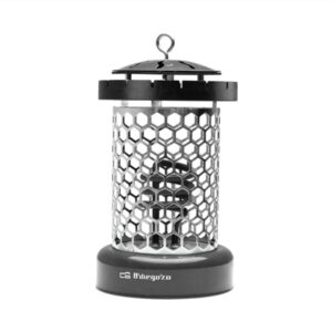 Orbegozo LO 8005 Estufa Electrica Compacta y Segura - Potencia 400W - Gancho Incorporado - Rejilla de Seguridad - 2 Niveles de Calor - 145x250x155mm - Color negro