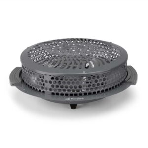 Orbegozo BR 92 Brasero Electrico - Potencia 900W - Rejilla de Seguridad - Asas de Tacto Frio - 2 Niveles de Calor - 40x15x39cm - Color gris oscuro