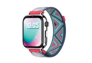 Savefamily Reloj Inteligente Infantil SaveWatch Plus 2 - Pantalla Amoled - Carcasa Plateada - Correa Tela Tribeca