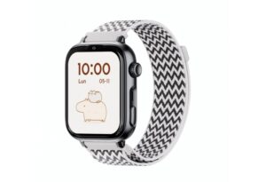 Savefamily Reloj Inteligente Infantil SaveWatch Plus 2 - Pantalla Amoled - Carcasa Negra - Correa Tela Zigzag