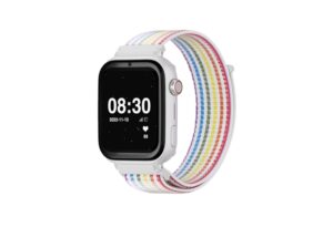 Savefamily Reloj Inteligente Infantil SaveWatch Plus con GPS y Llamada - IP67 - Boton SOS - Carcasa Blanca - Correa Tela Unicornio