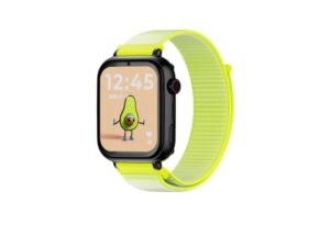 Savefamily Reloj Inteligente Infantil SaveWatch Plus con GPS y Llamada - IP67 - Boton SOS - Carcasa Negra - Correa Tela Fluor