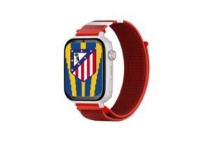 Savefamily Reloj Inteligente Infantil Savewatch Plus Edicion Atletico de Madrid con GPS y Llamada - Correa Tela Roja