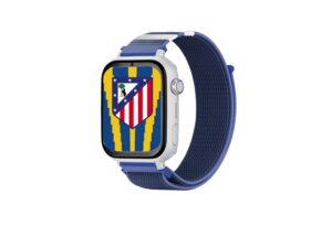 Savefamily Reloj Inteligente Infantil Savewatch Plus Edicion Atletico de Madrid con GPS y Llamada - Correa Tela Azul