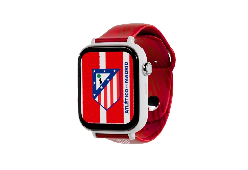 Savefamily Reloj Inteligente Infantil Savewatch Plus Edicion Atletico de Madrid con GPS y Llamada - Correa Silicona Roja