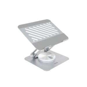 Tooq Soporte para Portatil hasta 13" - Rotacion 360 - Plegable y Portatil - Color Plata