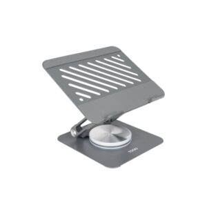 Tooq Soporte para Portatil hasta 13" - Rotacion 360 - Plegable y Portatil - Color Gris