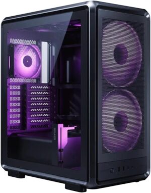 Cooler Master Masterframe 500 Caja Torre E-ATX - 2 Ventiladores 200mm RGB Frontales - Ventana Lateral - Paneles Intercambiables - Rejilla Metal-Mesh - 654x580x376mm - Color Negro
