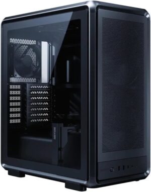 Cooler Master Masterframe 500 Caja Torre E-ATX - Ventana Lateral - Paneles Intercambiables - 2 Ventiladores de 200mm Frontales - Rejilla Metal-Mesh - 654x580x376mm - Color Negro