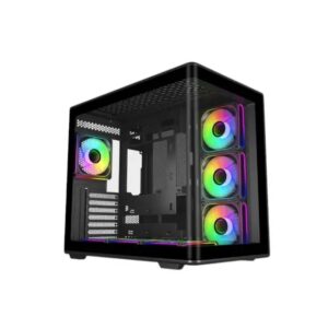 Cooler Master Elite 600 Caja Semitorre ATX/MicroATX/Mini-ITX - 4 Ventiladores 120mm RGB - Vista Panoramica - Doble Camara - Audio - 2xUSB-A - 1xUSB-C - 445x285x410mm - Color Negro