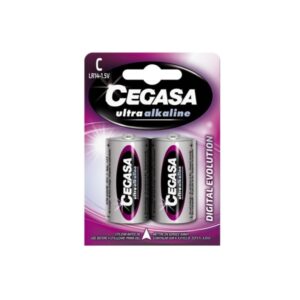 Cegasa Ultra Alcaline Pack de 2 Pilas LR14 C - Alta Tecnologia - Mas Capacidad, Potencia y Rendimiento