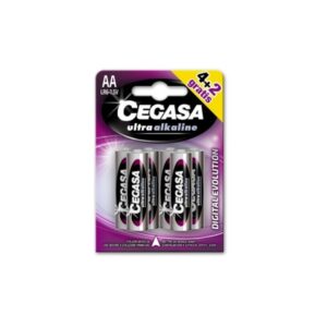 Cegasa Ultra Alcaline Pack de 6 Pilas LR06 AA - Alta Tecnologia - Mas Capacidad, Potencia y Rendimiento