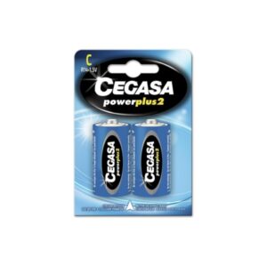 Cegasa Power Plus 2 Pack de 2 Pilas R14 C - Pilas Salinas para Aparatos de Bajo Consumo