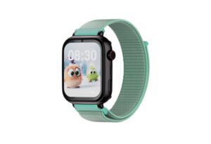 Savefamily Reloj Inteligente Infantil SaveWatch Plus con GPS y Llamada - IP67 - Boton SOS - Carcasa Negra - Correa Tela Verde