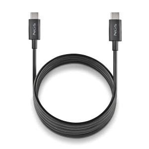 NGS ZYRO 60W-1 Cable USB-C a USB-C - Cargar Rapida - 480 Mbps - 15W - 1 Metro - Color Negro