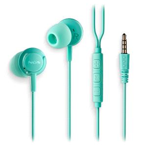 NGS CROSS DRIFT Auriculares Intraurales con Microfono - Jack 3.5mm - Boton Multifuncion - Color Verde