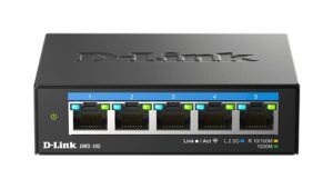 D-Link Switch 5 Puertos Multigigabit 2.5G No Gestionado - Switching 25 Gbps - Chasis Metalico