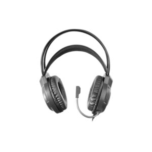 Mars Gaming MH124 Auriculares Gaming - Cable de 180cm - Control de Volumen - Microfono Flexible Integrado - Iluminacion FRGB - Color Negro