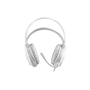 Mars Gaming MH124 Auriculares Gaming - Cable de 180cm - Control de Volumen - Microfono Flexible Integrado - Iluminacion FRGB - Color Blanco