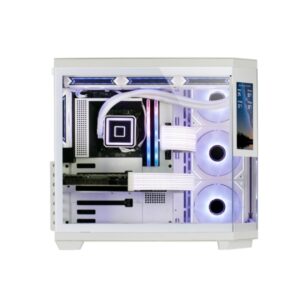 Mars Gaming MC-3TCORELCD Caja Torre ATX - Pantalla IPS de 7.2” Personalizable - Triple Cristal Templado - Soporte para Refrigeracion Liquida hasta 360mm - 7 Ranuras de Expansion - 440x286x401mm - Color Blanco