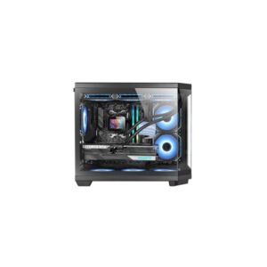 Mars Gaming MC-3TCOREM Minitorre Ultracompacta - Soporte MicroATX/Mini-ITX - Triple Cristal Templado - Doble Camara - 5 Ranuras de Expansion - 435x287x370mm - Color Negro