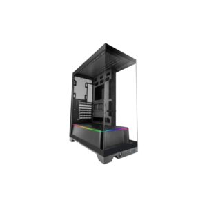 Mars Gaming MC-PRISMA Caja Torre ATX - Iluminacion ARGB Lateral y Frontal - Triple Cristal Templado - Soporte para Refrigeracion Liquida hasta 360mm - 7 Ranuras de Expansion - 525x449x230mm - Color Negro