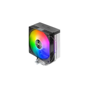 Mars Gaming MCPU-X4ARGB Disipador CPU con 220W de Potencia - Ventilador PWM de 120mm - Iluminacion ARGB - 4 Heatpipes HCT - Color Negro