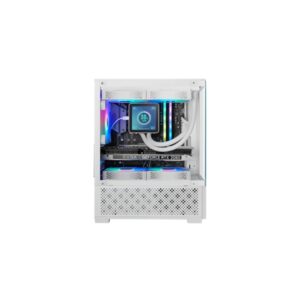 Mars Gaming MC-SE2 Caja Torre ATX - Ventilador de 120mm FRGB Integrado - Cristal Templado sin Marco - Doble Camara - 5 Ranuras de Expansion - 388x197x304mm - Color Blanco