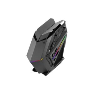 Mars Gaming MC-TITAN Caja Torre ATX - Ventanas Laterales de Cristal Templado - Iluminacion ARGB - Hub de Iluminacion con Mando a Distancia - 7 Ranuras de Expansion - Color Negro