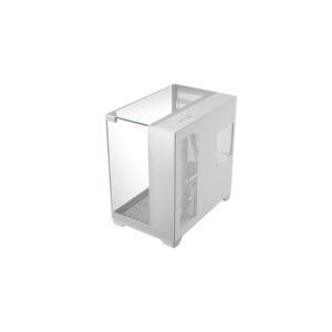 Mars Gaming MC-VISION Caja Torre ATX - Soporte para Refrigeracion Liquida - Triple Cristal Templado - Doble Camara - 7 Ranuras de Expansion - 442x421x280mm - Color Blanco