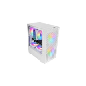 Mars Gaming MC-VORTEX Minitorre Ultracompacta - 3 Ventiladores de 120mm FRGB - Soporte MicroATX/Mini-ITX - Doble Camara - 7 Ranuras de Expansion - Color Blanco