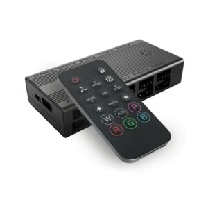 Mars Gaming MF-HUB Hub de Control PWN y ARGB - Control de la Velocidad e Iluminacion - Mando a Distancia - 80x40x17mm - Color Negro