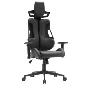 Mars Gaming MGC-ELITE Silla Gaming Premium - Ruedas XL - Piston de Gas Clase 4 - Respaldo Flexible Adaptativo - Reposabrazos Ajustables - 700x720x1370mm - Acabado en Cuero PU - Color Negro y Gris