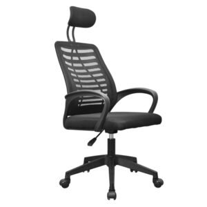 Mars Gaming MGC-ERGOB Silla de Oficina Ergonomica - Reposacabezas, Soporte Lumbar y Reposabrazos Ajustable - Malla Transpirable - Asiento de Espuma - 590x610x1205mm - Color Negro