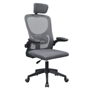 Mars Gaming MGC-ERGOPLUS Silla de Oficina Ergonomica - Reposacabezas, Soporte Lumbar y Reposabrazos Ajustable - Malla Transpirable - Asiento de Espuma - 600x620x1250mm - Color Gris y Negro