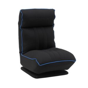 Mars Gaming MGC-THRONE Sofa Gaming de Espuma de Alta Densidad - Base con Rotacion 360º - Respaldo y Reposacabezas Ajustables - Plegable - Tejido Transpirable - Color Negro y Azul