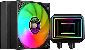 Mars Gaming ML-TWO120 Kit de Refrigeracion Liquida - Potencia 300W - Iluminacion ARGB Infinity Mirror - Bomba Opti-Chamber - Color Negro