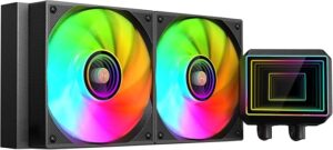 Mars Gaming ML-TWO240 Kit de Refrigeracion Liquida - Potencia 450W - Iluminacion ARGB Infinity Mirror - Bomba Opti-Chamber - Color Negro