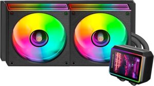 Mars Gaming ML-VISIONII240 Kit de Refrigeracion Liquida - Potencia 500W - Pantalla IPS 2.8" - Iluminacion ARGB - Bomba Opti-Chamber - Color Negro