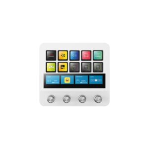 Mars Gaming MSD-PRO Dispositivo de Control para Retransmisiones/Streaming, Trabajo, Gaming - 10 Teclas LCD - 4 Diales Personalizables - Software Personalizable - 137x124x50mm - Color Blanco