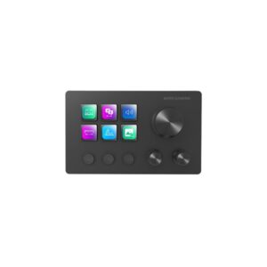 Mars Gaming MSD-TWO Dispositivo de Control para Retransmisiones/Streaming, Trabajo, Gaming - 6 Teclas LCD y 3 Botones - 3 Ruedas Multifuncionales - Software Personalizable - 132x81x61mm - Color Negro