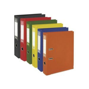 Bismark Pack de 25 Archivadores A-Z Formato A4 - PVC de Gran Resistencia - Tarjetero en el Lomo - Cartoneras Metalicas en el Borde Inferior - Mecanismo de Palanca - Colores Surtidos