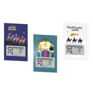 Bismark Tarjeta Navideña para Regalar Dinero - 3 Diseños Diferentes Aleatorios