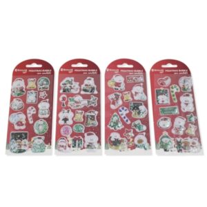 Bismark Pack de Pegatinas Bubble con Confetti Papa Noel - Packs con Diseños Diferentes Aleatorios