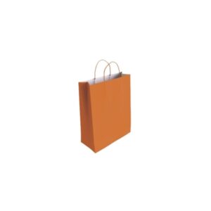 Bismark Bolsa de Papel Celulosa - Medidas 24x8x18cm - Color Naranja
