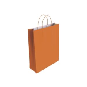 Bismark Bolsa de Papel Celulosa - Medidas 37x12x27cm - Color Naranja