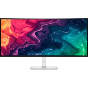 Dell Monitor 34" Curvo VA WQHD 120Hz FreeSync HDR10 - Respuesta 5ms - Altura e Inclinacion Ajustables - Altavoces 10W - USB-A, USB-C, HDMI - VESA 100x100 - Color Blanco