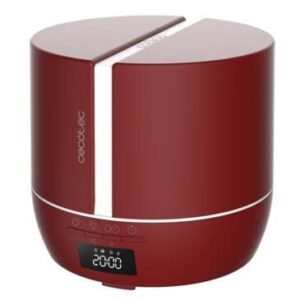 Cecotec PureAroma 550 Connected Garnet Difusor de Aromas 500ml Bluetooth - Pantalla LED - Altavoz - Temporizador 12h - 3 Modos de Funcionamiento - Cobertura 30m2