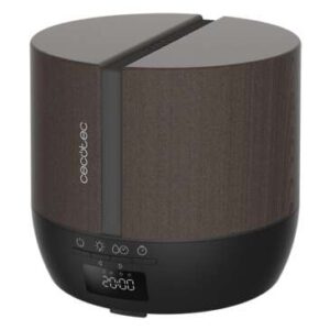 Cecotec PureAroma 550 Connected Black Woody Difusor de Aromas 500ml Bluetooth - Pantalla LED - Altavoz - Temporizador 12h - 3 Modos de Funcionamiento - Cobertura 30m2